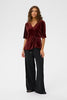 Wine Velour Top
